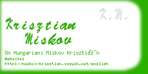 krisztian miskov business card